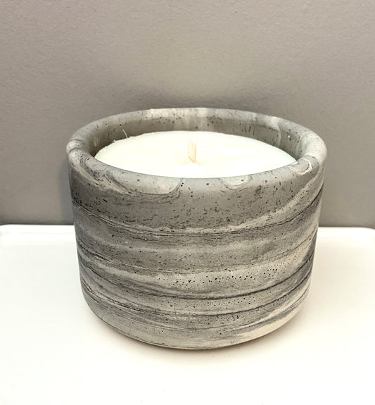Dark Grey Swirl Cement Jar
